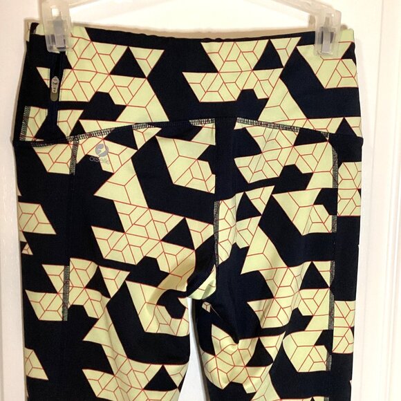 Oiselle Women's Capri Leggings Waistband Pocket Size 06 Geometric Activewear - Picture 5 of 9